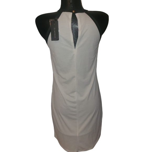 Dynamite Sleeveless White Maxi Halter Tunic M - Picture 6 of 7